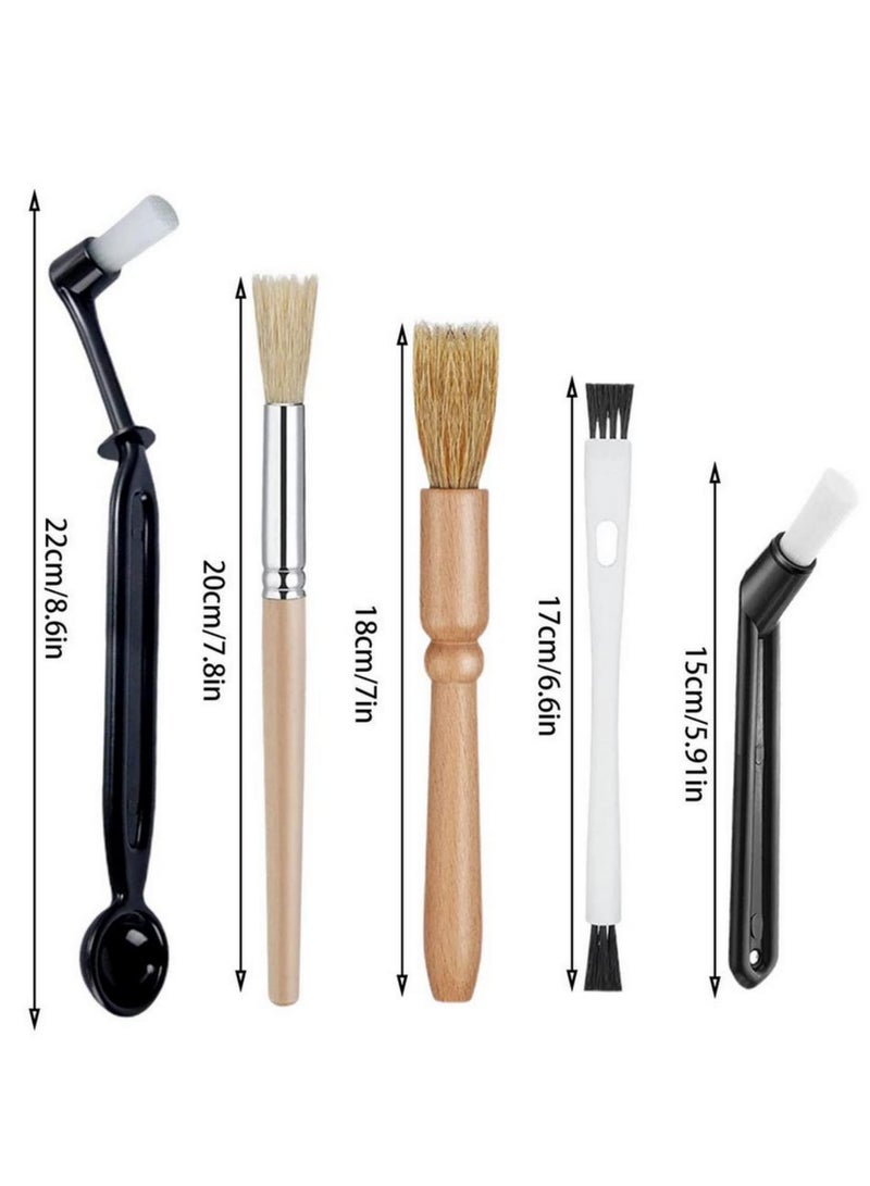 6 Pieces Cleaning Tools Set For Bean Grain Barista Professional Coffee Machine Cleaning Brush And Coffee Grinder Cleaning Brush Kit - Image 4