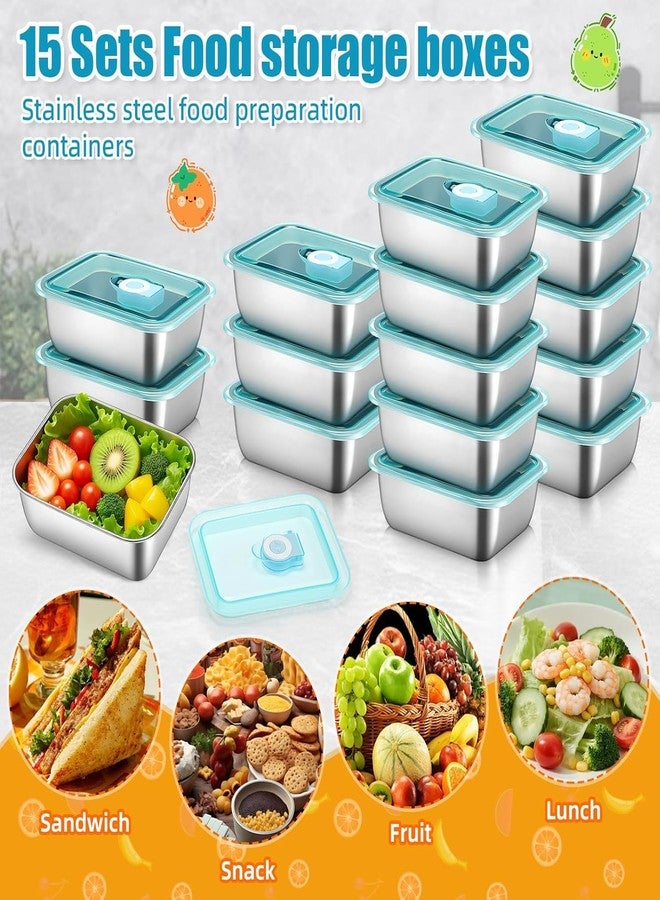 Honbuty Stainless Steel Food Storage Containers with Lids | Leakproof, Oven & Freezer Safe | Meal Prep & Lunch Boxes | Snack Container | Reusable Meal Prep Boxes (2) - Image 3
