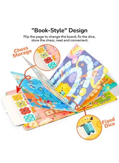 MiDeer 6-In-1 Magnetic Board Game Set, Portable Board Game Book, Beginner Classic Board Games Chess Set For Kids, Travel Road Trip Game For Ages 3 4 5 6 - Museum Adventure  - Image 1