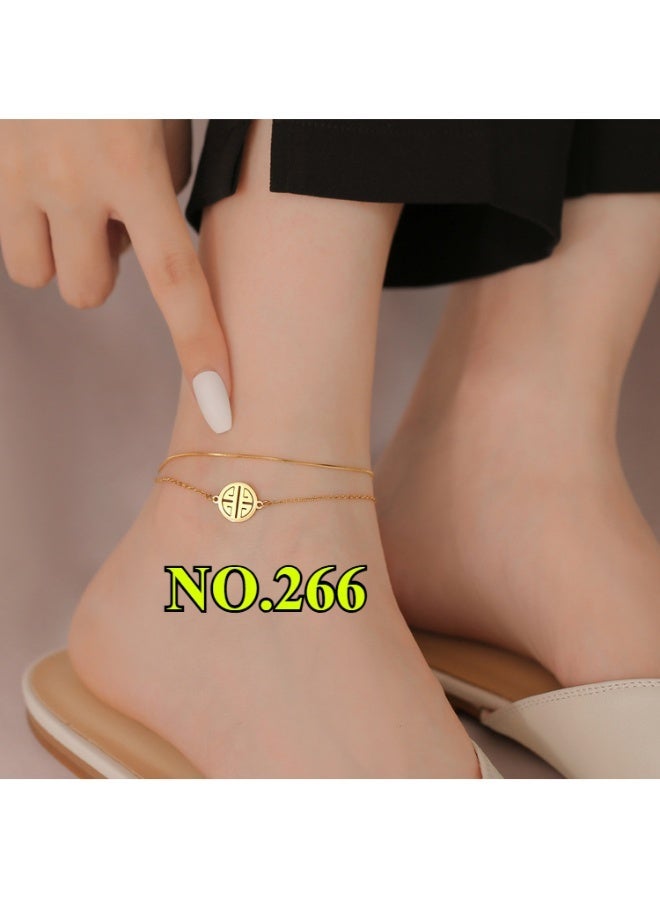 يوكانبي خلخال أنيق للنساء – تصاميم LOVE، أقحوان، فراشات، حبل أحمر والمزيد | قابل للتعديل وعصري - Image 5