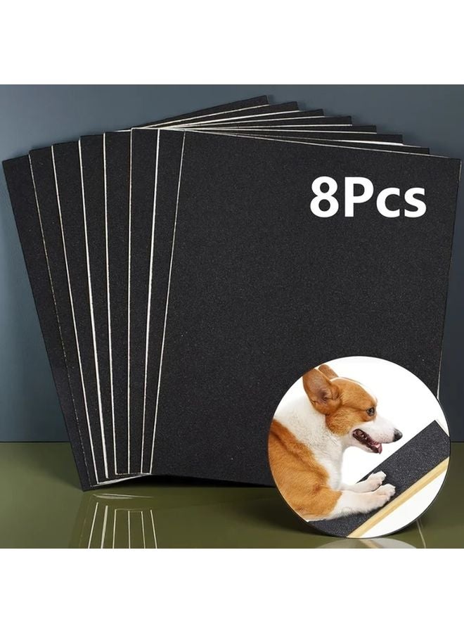 Dog Scratch Door Protector Replaceable Sticky Sandpaper Pad for Cat and Dog Claw Care 11x9 Inch - Image 1