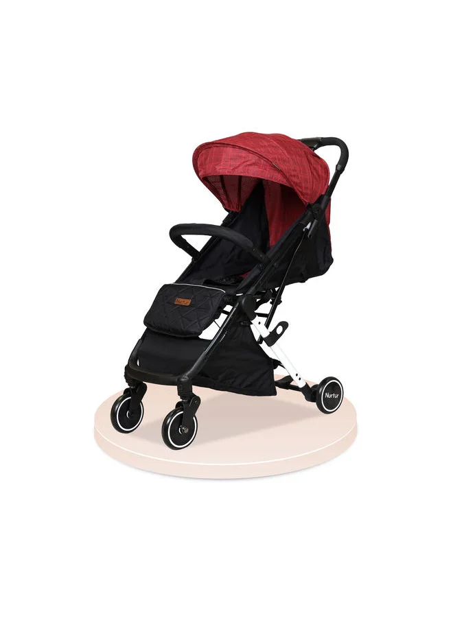 Nurtur Bravo Travel Stroller 0 To 36 Months Storage Basket Detachable Bumper 5 Point Safety Harness Compact Foldable Design