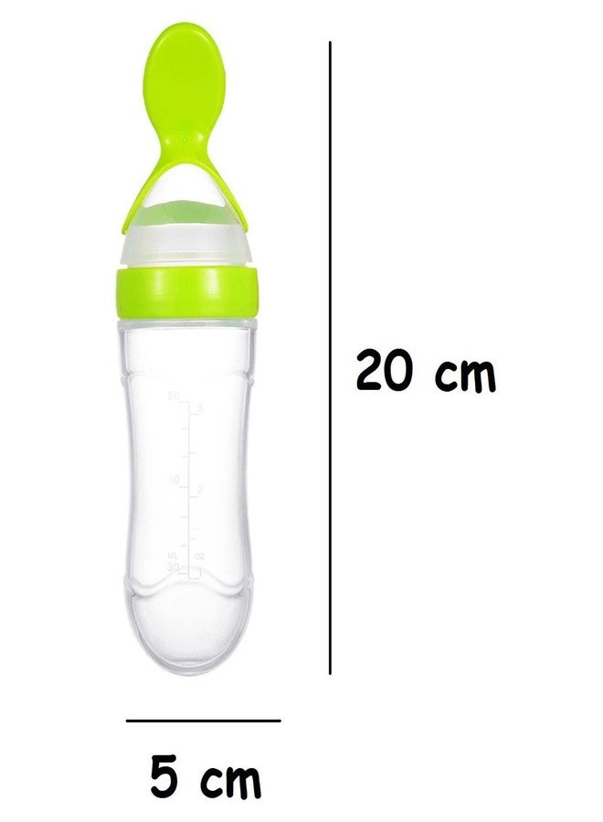 Joy Buzz Baby Feeding Product | Fruit Feeder Teether (1 Pcs) with 1 PCS Silicone Baby Food Dispensing Spoon 90ML and 6 Pcs Bib Set Combo Pack (Set of 8 Green) - Image 2
