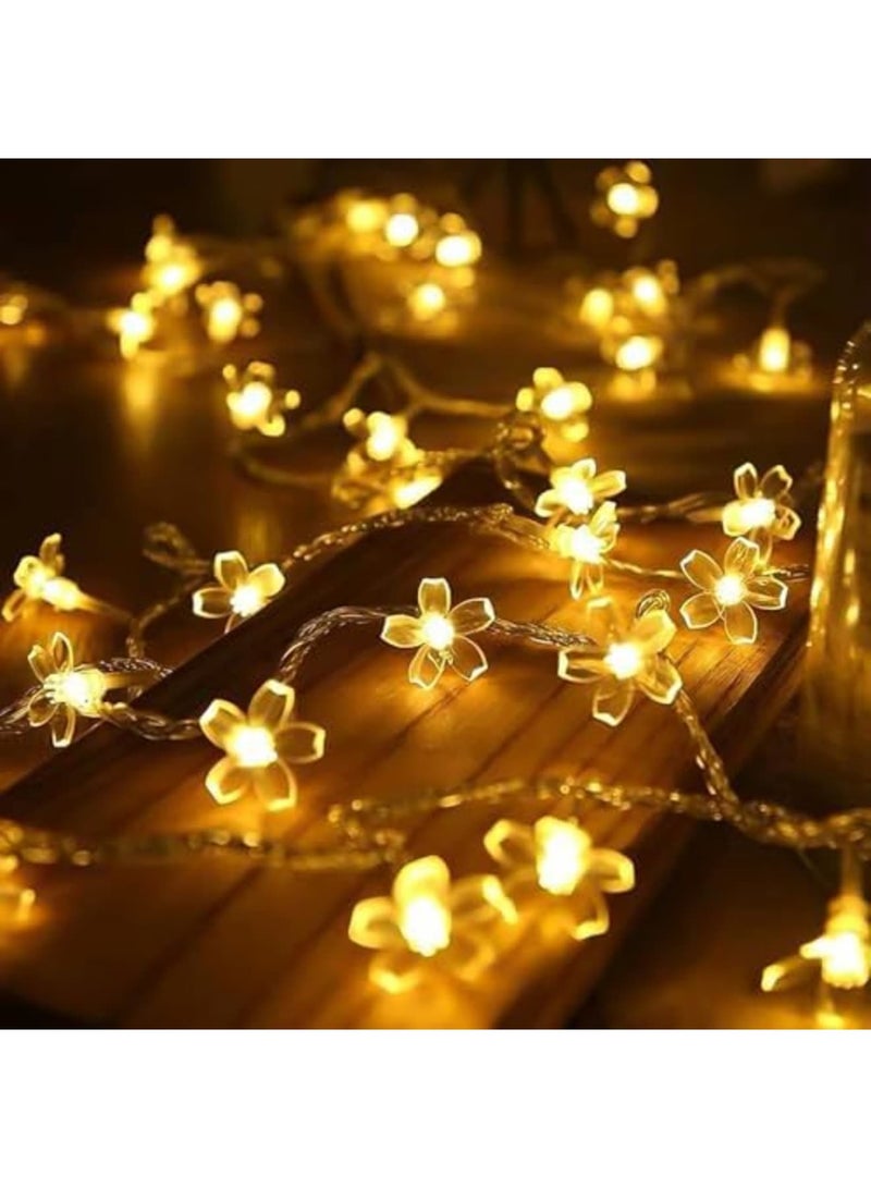 Barakah Cherry Blossom Flower Fairy Lights, Diwali Lights - 40 LED Battery Operated String Lights for Indoor/Outdoor Use, Waterproof Decor for Wedding, Garden, Bedroom, and More (6m, 40 Lights) - Image 2