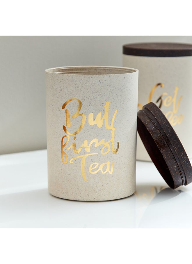 3-Piece Bios Rice Husk Tea Coffee Sugar Jar Set 1000 Ml