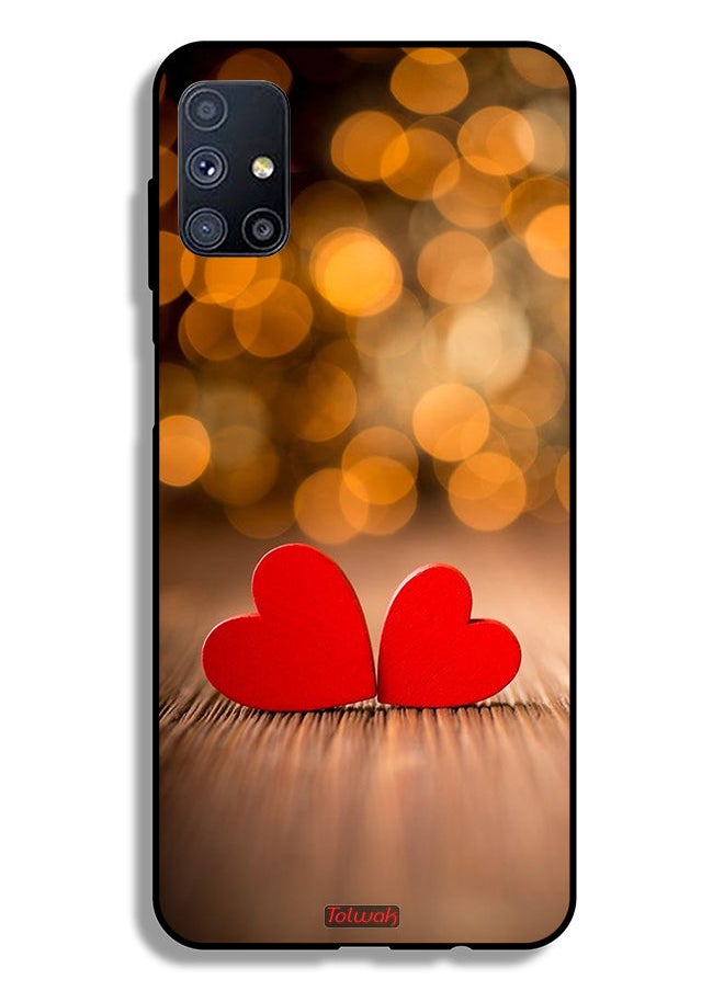 Tolwak Samsung Galaxy M51 Protective Case Cover Two Beautiful Hearts  - Image 2