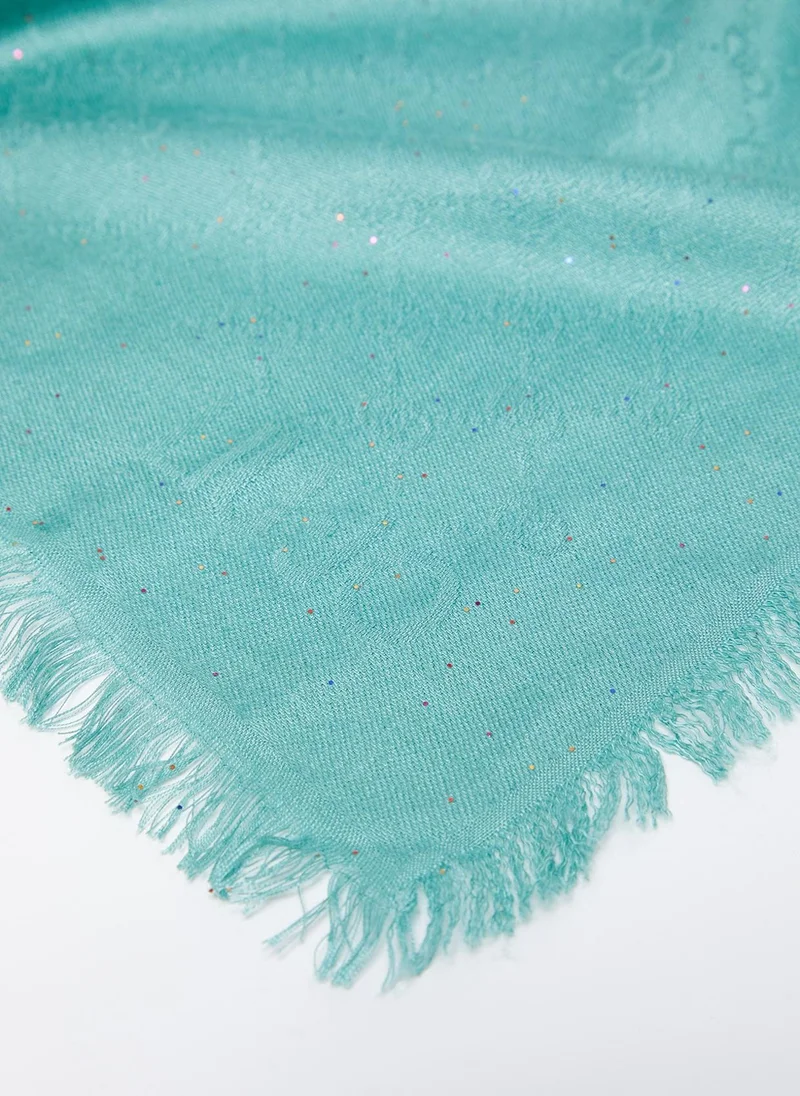 ليو جو Stole with jacquard logo