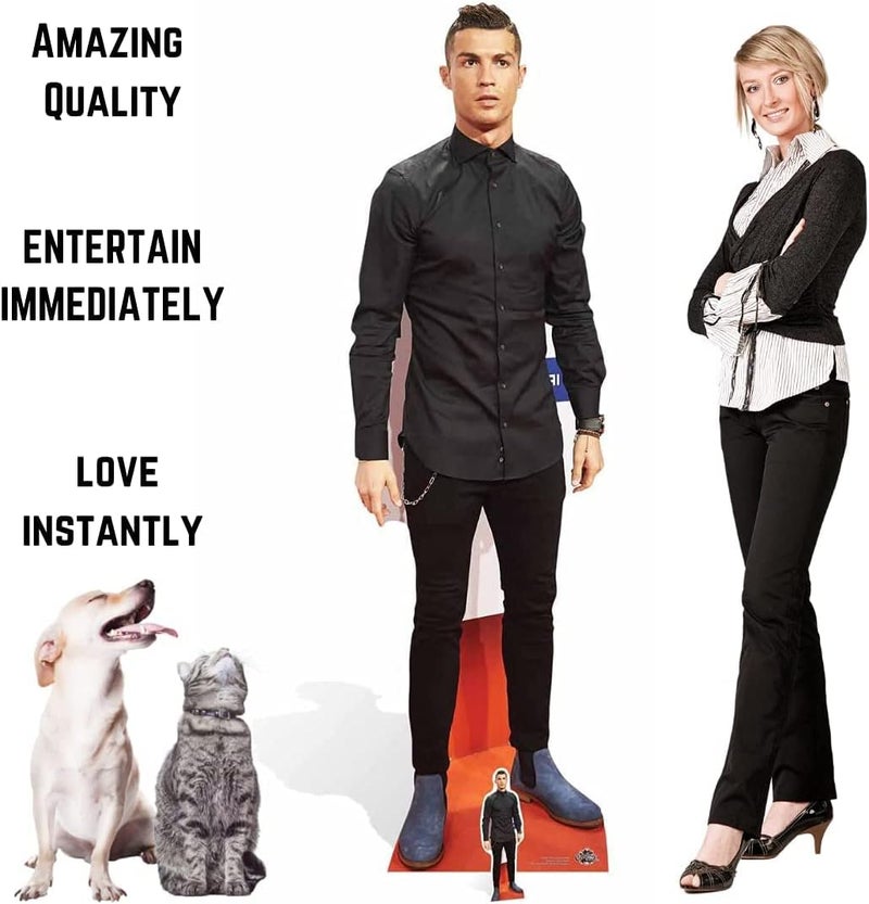 bpa Life Size Cardboard Cut Out Christiano Ronaldo, Multi-Colour, 181cm Tall - Image 2