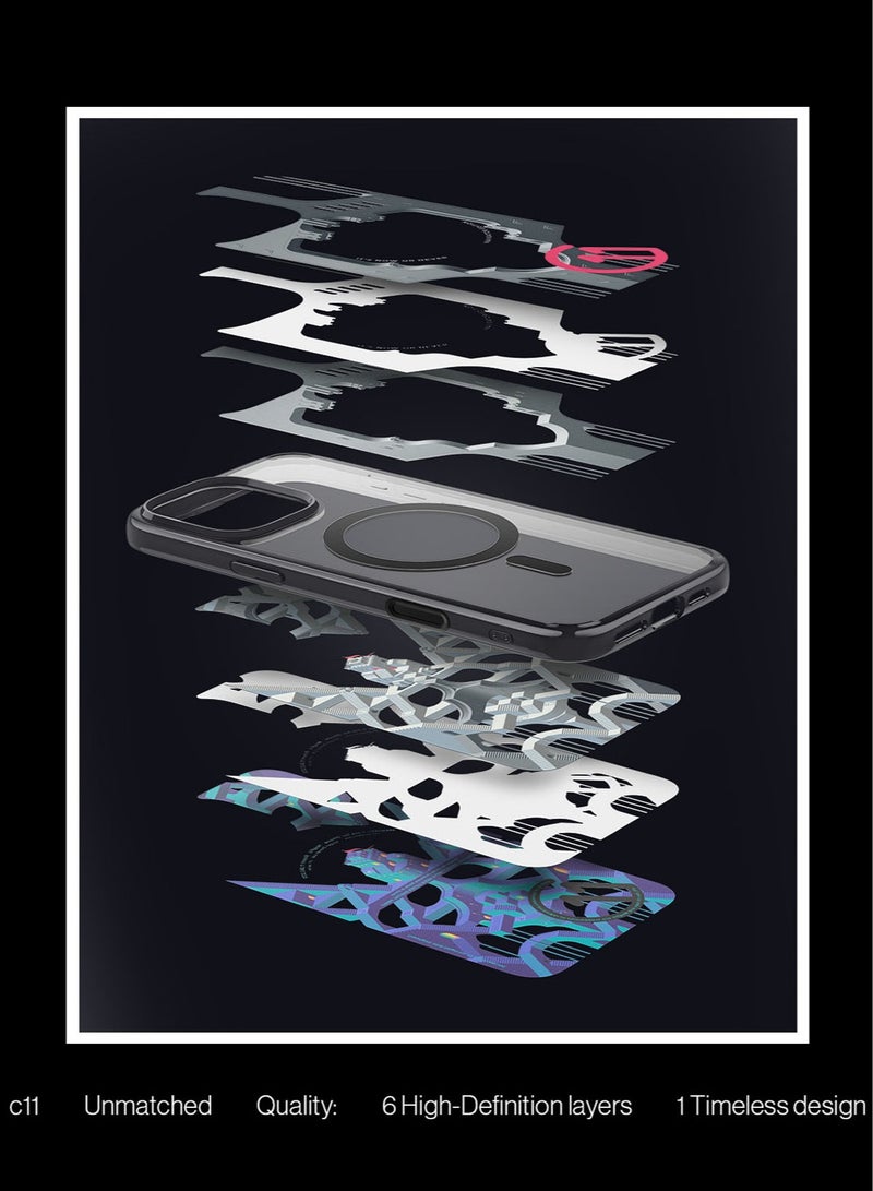 Spigen Ultra Hybrid T MagFit for iPhone 16 Pro MAX Case Cover [Camera Control Button Cover] with MagSafe [3D Spatial Effect with Hexa-Layer Print] - C11 Navigator - Image 4