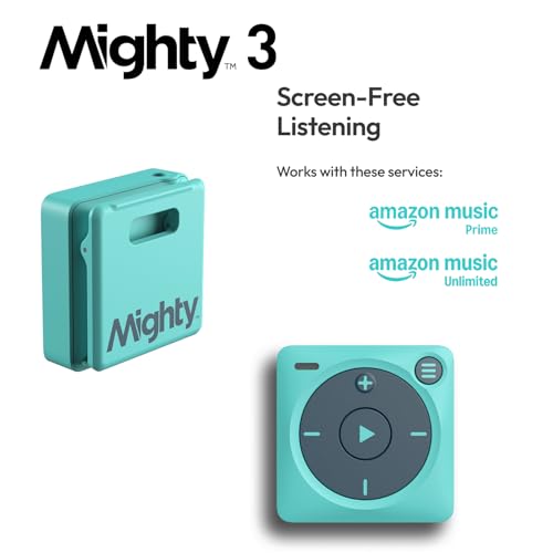 Mighty 3 Amazon Music Player Portable ScreenFree Offline Music for Kids Fitness Bluetooth Wired Headphones Stores 1000 Songs No Phone or WiFi Needed for Playback Blue - Image 3