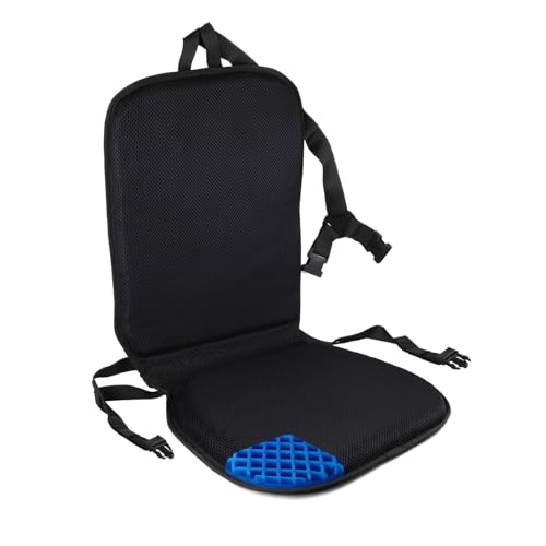 FOMI FOMI Premium All Gel Orthopedic Seat and Back Cushion Pad  Upper Lower Back Support Pillow for Car Office Kitchen Chair  Pressure Sore Coccyx Pain Relief  Prevents Sweaty Bottom  Foldable 