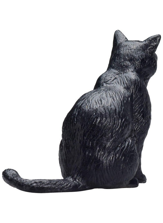 MOJO Black Cat Sitting Realistic Domesticated Animal Hand Painted Toy Figurine - Image 4