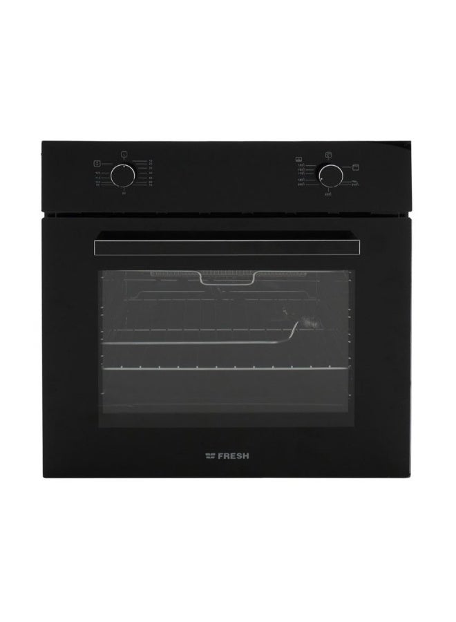 فريش فرن غاز بلت إن فريش 60 سم، أسود، ستانلس ستيل، بشواية وتايمر – سعة 60 لتر | موديل 8881 - Image 1