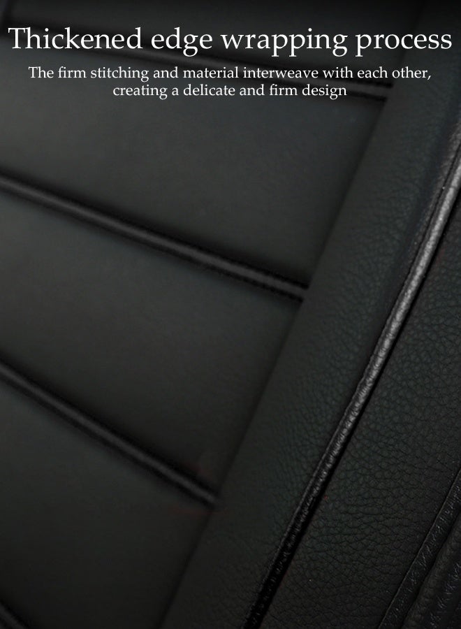 DUNISO Car Seat Cover,Universal Fully Wrapped Seat Cushion, Artificial Leather Car Backrest Seat Cover, With Headrest and Cushion,Wear Resistant And Anti Slip, Suitable For All Seasons, Suitable For Most Car Seats  - Image 5