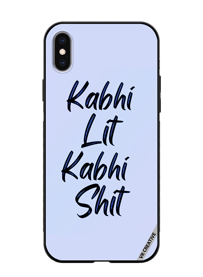 VR CREATIVE Protective Case Cover For Apple iPhone XS Max Kabhi Lit Kabhi Shit Hindi Quots Design Multicolour - Image 1