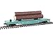 Walthers Trainline Log Dump Car with 3 LogsReady to RunUnion Pacific 14972 MOW Scheme Green Yellow Conspicuity Marks 9311773 HO Scale Model Railroad Freight Model - Image 3