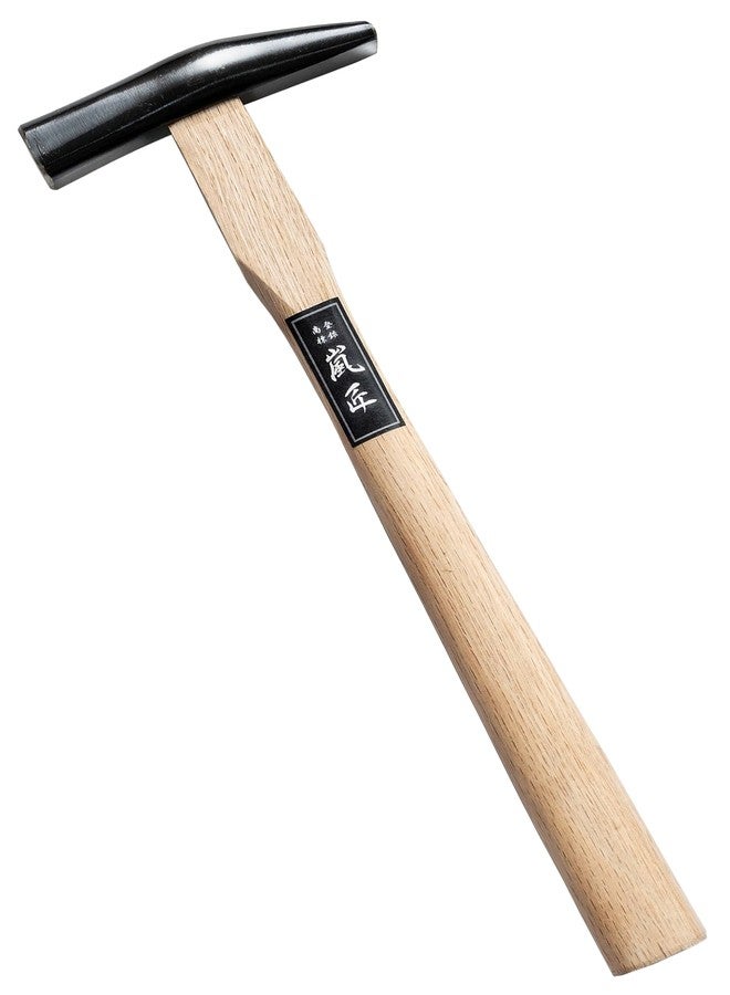 RANSHOU Sheet Metal Hammer 15 oz, Heavy Duty Forged Japanese Steel Head, Tinners Hammer Hand Tool for Setting, Riveting, Mechanic Purpose, Wood Handle, Made in JAPAN - Image 1