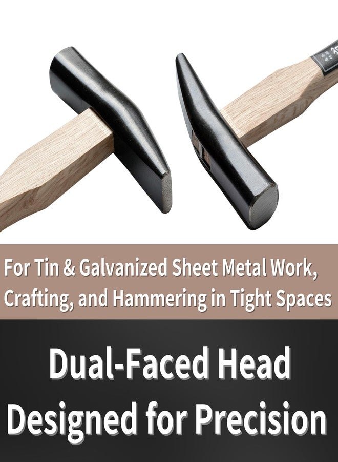 RANSHOU Sheet Metal Hammer 15 oz, Heavy Duty Forged Japanese Steel Head, Tinners Hammer Hand Tool for Setting, Riveting, Mechanic Purpose, Wood Handle, Made in JAPAN - Image 4