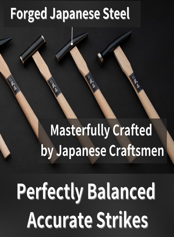RANSHOU Sheet Metal Hammer 15 oz, Heavy Duty Forged Japanese Steel Head, Tinners Hammer Hand Tool for Setting, Riveting, Mechanic Purpose, Wood Handle, Made in JAPAN - Image 3