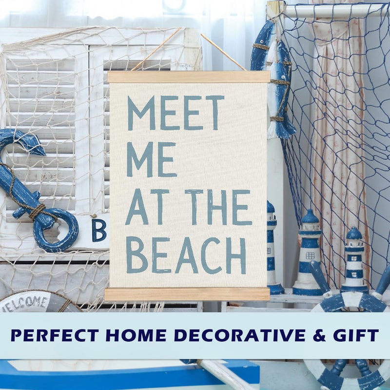 RYYCDOI Coastal Cowgirl Beach Room Decor Set of 2, Aesthetic Seashell Wall Decor, Blue Beach Decor for Teen Girls Room, 12x16 Inches - Image 3