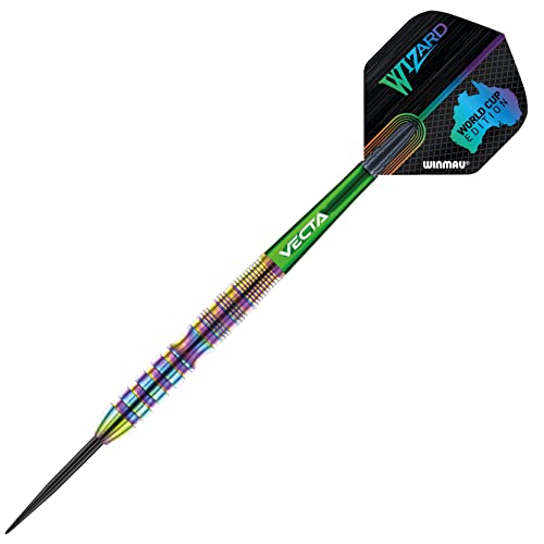 Winmau Simon Whitlock Urban World Cup Edition 22 Gram Professional Steeltip Tungsten Darts Set with Flights and Stems (Shafts) - Image 2