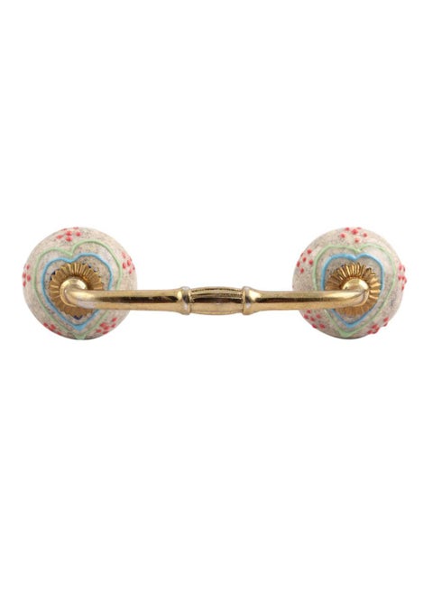 IndianShelf 1 Pack Multicolor Unique Drawer Handles Decorative Cabinet Pulls Gold Hardware 6 Hole to Hole BH238CRACK130A