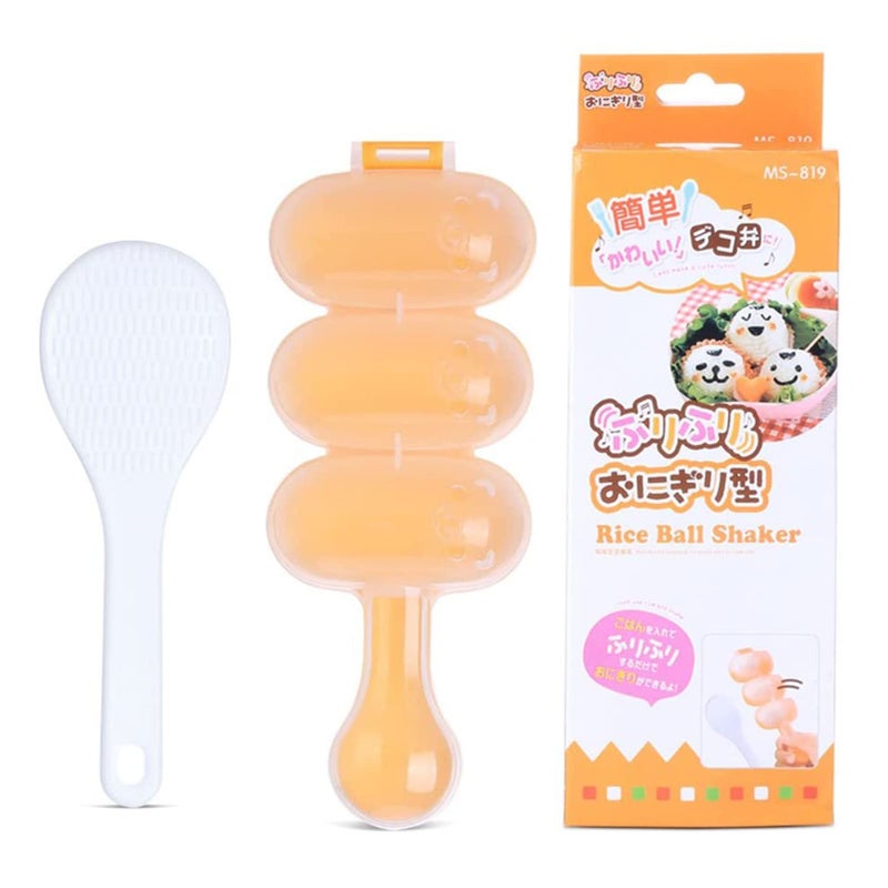 MXY Rice Ball Mould Shaker Sushi Roll Maker Kitchen Tools for Shake DIY Lunch with a Mini Rice Paddle L819