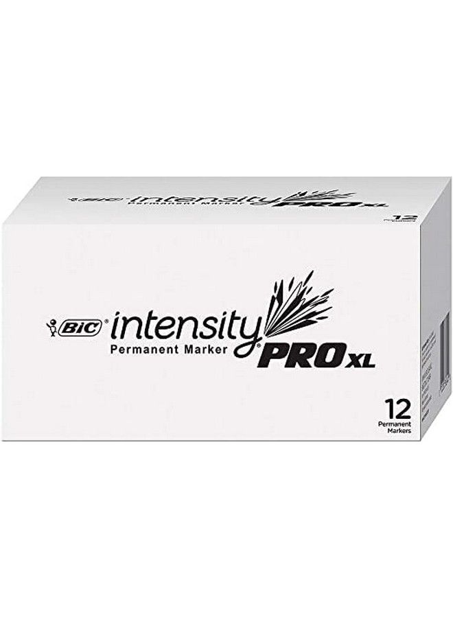 Bic Intensity Metal Pro Xl Permanent Marker Chisel Tip Black Bold And Longlasting Color 12Count  - Image 2