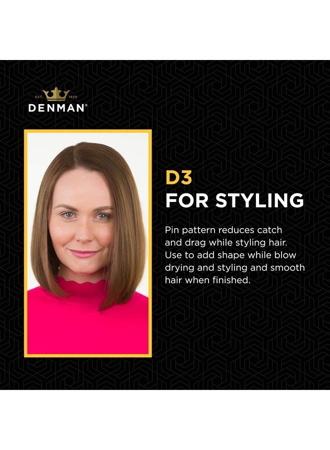 DENMAN Curly Hair Brush D3 (Black & Red) 7 Row Styling Brush for Detangling, Separating, Shaping and Defining Curls - For Women and Men - Image 4