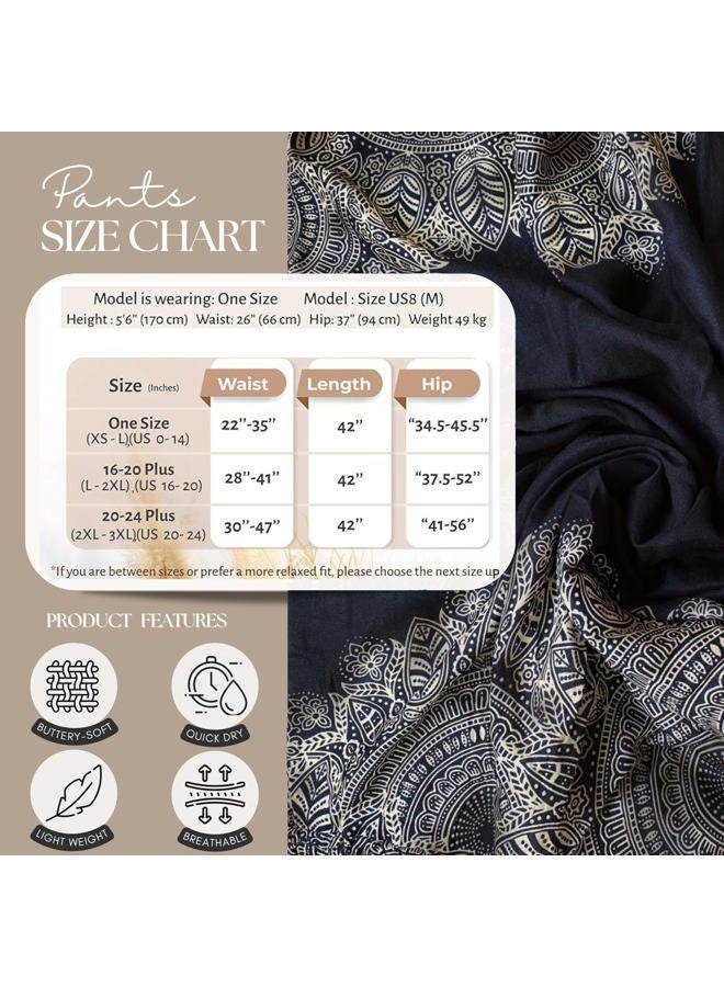CARL BRANDS Women's Harem Pants Jumpsuit Hippie Clothes (Hippierose Black, One Size)  - Image 5