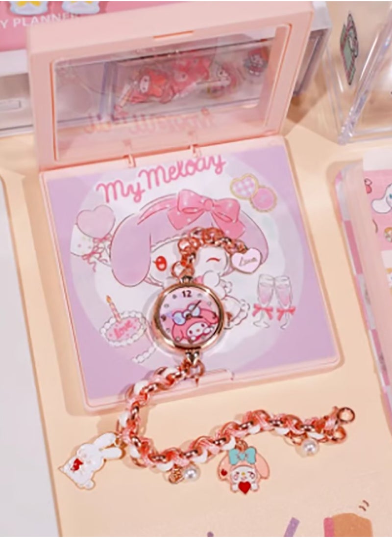 Generic Cartoon Sanrio Melody Children's Bracelet Watch Suitable for Kids of All Ages Gift Watch  - Image 2