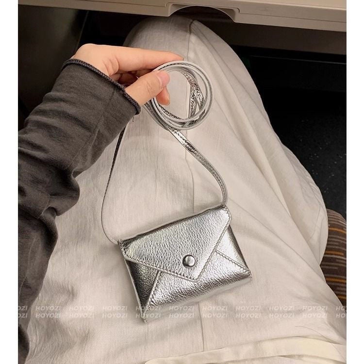 Mini Pendant Small Bag Card Holder Waist Bag Versatile Korean Style Single Shoulder Crossbody Small Bag Silver Black Blue - Image 2