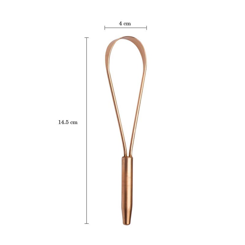 Episkey Copper Single Handle Tongue Cleaner - Easy One Hand Use - Larger Surface Coverage - Ayurvedic Copper Health for Fresh Breath and Total Oral Hygiene (SINGLE HANDLE COPPER) (Set of 1) - Image 4