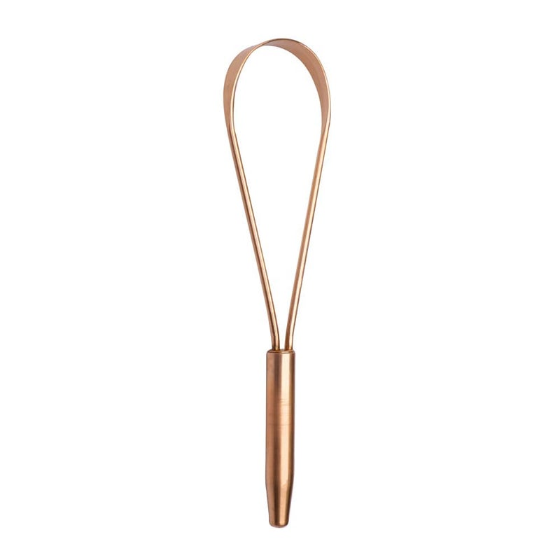 Episkey Copper Single Handle Tongue Cleaner - Easy One Hand Use - Larger Surface Coverage - Ayurvedic Copper Health for Fresh Breath and Total Oral Hygiene (SINGLE HANDLE COPPER) (Set of 1) - Image 1
