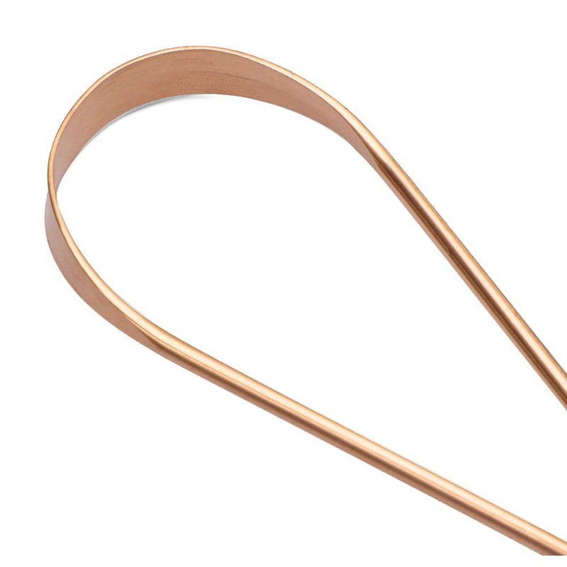 Episkey Copper Single Handle Tongue Cleaner - Easy One Hand Use - Larger Surface Coverage - Ayurvedic Copper Health for Fresh Breath and Total Oral Hygiene (SINGLE HANDLE COPPER) (Set of 1) - Image 2