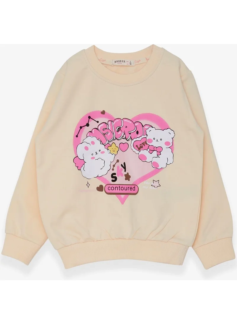 Breeze Girl's Sweatshirt Heart Printed 2-6 Years, Cream