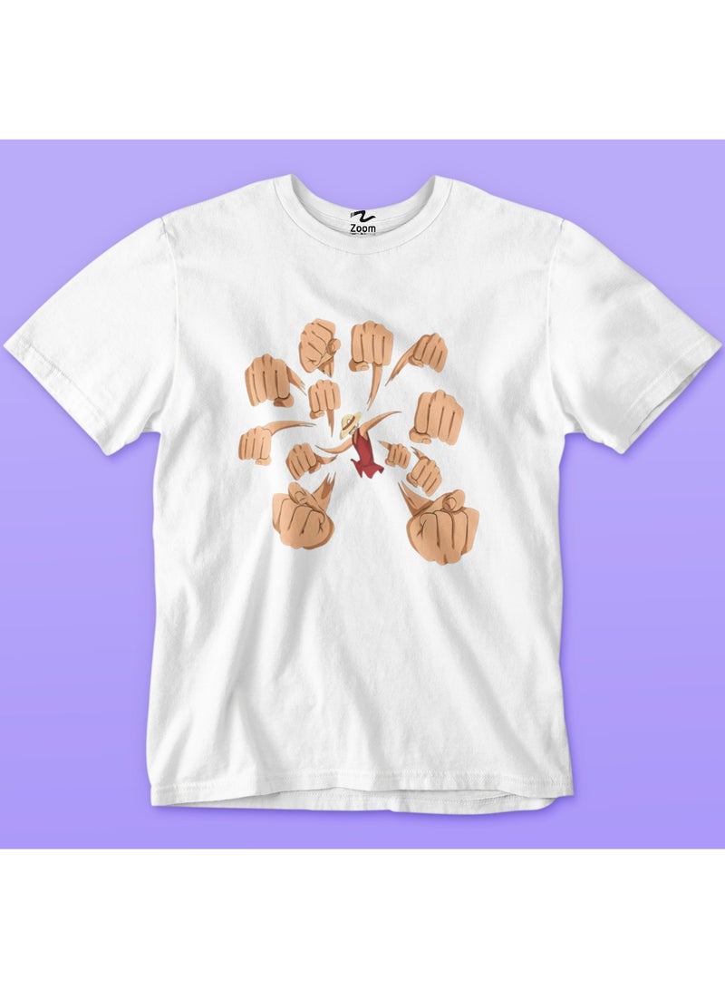 ZOOM Luffy OnePiece Punch T-Shirt Design Kids