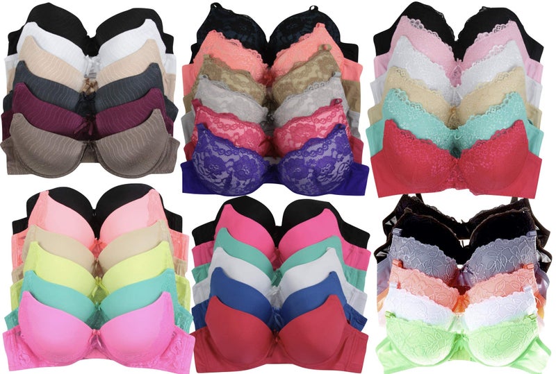 ToBeInStyle Women's Pack of 6 Random Assorted Print Bras - Assorted Colors - Size 36C - Image 4