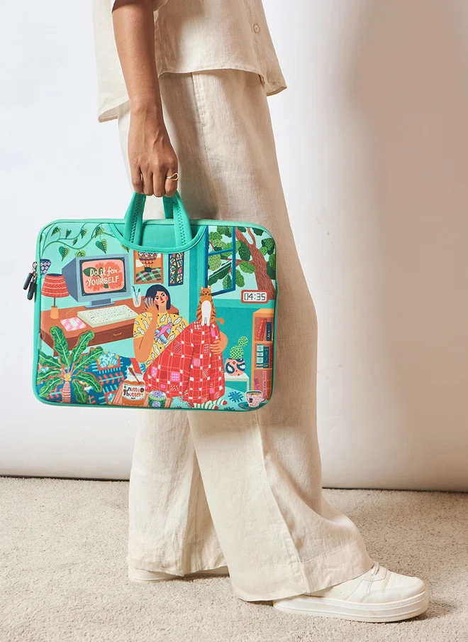 Chumbak  Lounging lady 15" laptop sleeve  | Best Price UAE