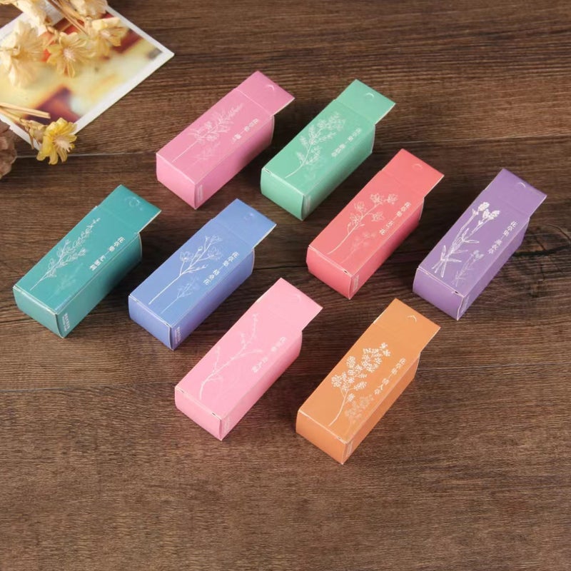 Exquisite Wooden Flowers And Plants Set Seal Creative Fresh Plant Hand Account Diy Diary Album Decorative Seal 8 Selection - Image 1