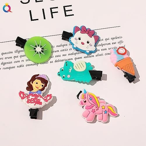 Samyak 60 Pcs Kids Hair Clips Barrettes Unicorn Ice Cream Candy Princess Multi Figures Hair Grips Pins For Toddlers Girls Hair Accessory Set - Image 4