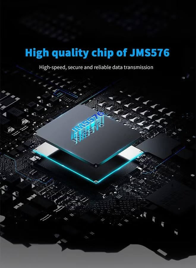2.5" Hard Drive Enclosure Tool Free, USB C 3.1 Gen 2 to SATA III 6Gbps External Enclosure for 2.5inch 7mm 9.5mm SSD HDD, UASP Supported 2 Cables included - Image 3