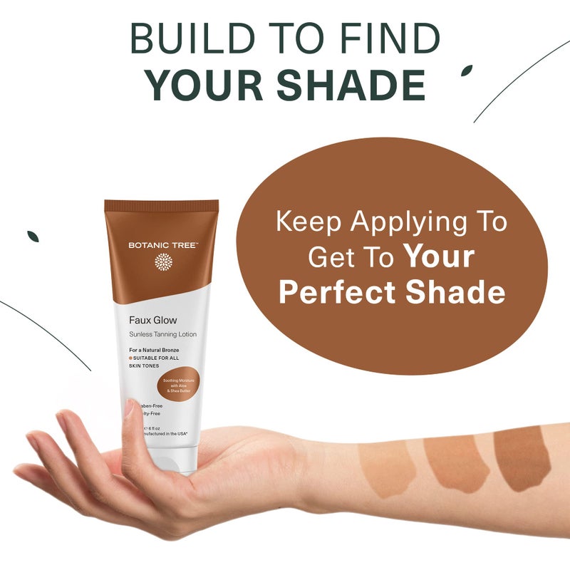 Botanic Tree مُستحضر التسمير الذاتي من بوتانيك تري - مُستحضر تسمير بدون شمس للحصول على تان طبيعي المظهر - لوشن تسمير عشبي للحصول على بشرة برونزية خالية من العيوب - مُستحضر تسمير فوري للوجه والجسم للبشرة الفاتحة والداكنة. - Image 4