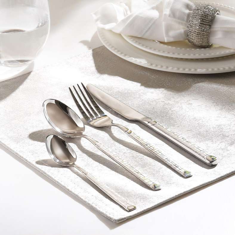Pan Home Cori 24-Piece Cutlery Set -Chrome - Image 1