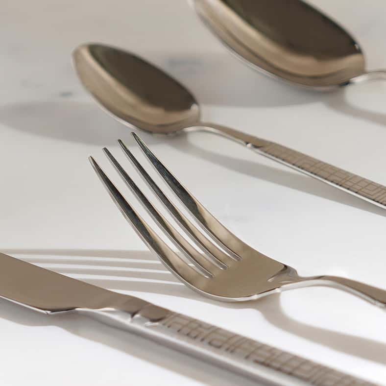 Pan Home Cori 24-Piece Cutlery Set -Chrome - Image 3