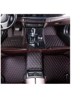 WINCA Car Floor Mats Compatible With Nissan sunny 2011 - 2019 PVC Leather Non-slip Weather Color Available (Black Red)  - Image 2