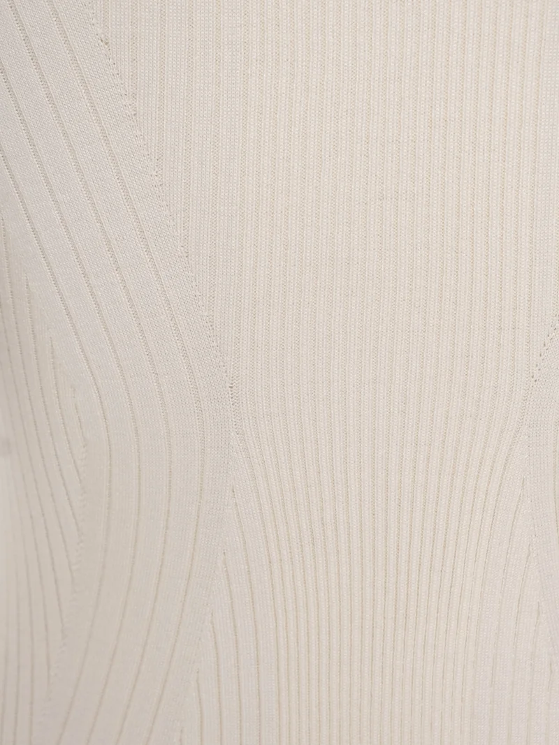 Lichi Short-sleeved rib-knit mini dress