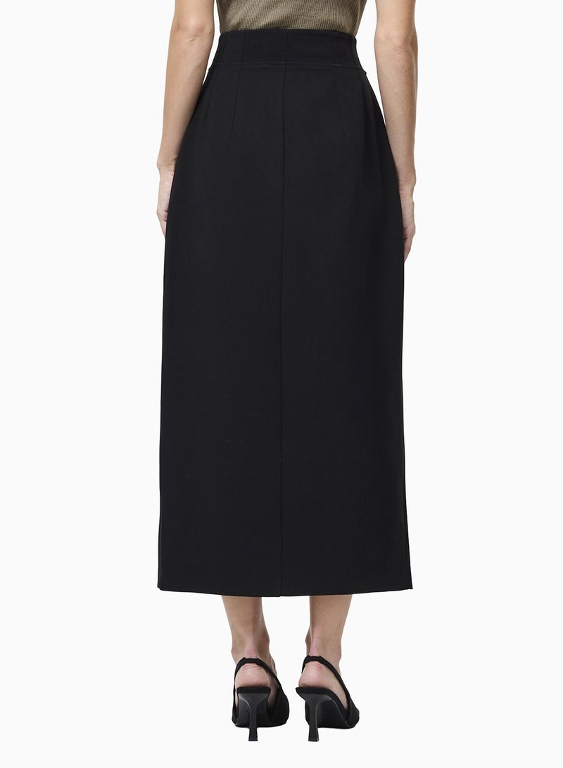 فرنش كونكشن جيدن تنورة طويلة بخصر مرتفع مفصلة - Image 3