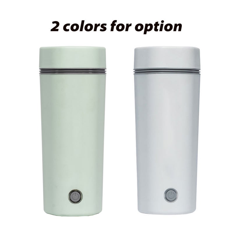 Car Insulated Cups 400ML Stainless Steel Travel Mug with lid - Spill Proof 12V Elctric Kettle Automatic Power Off for Coffee & Tea - Thermos Keeps Drinks - Image 3