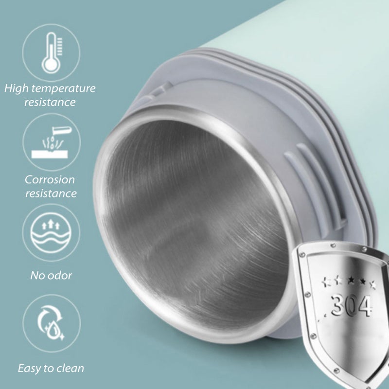 Car Insulated Cups 400ML Stainless Steel Travel Mug with lid - Spill Proof 12V Elctric Kettle Automatic Power Off for Coffee & Tea - Thermos Keeps Drinks - Image 2